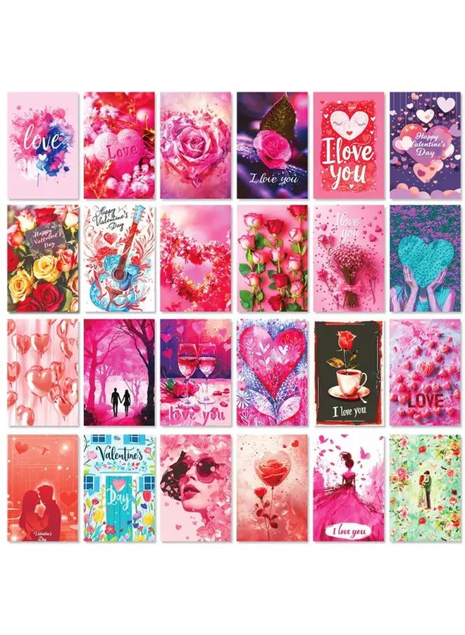 Valentines Day Love Heart Greeting Cards Bulk Pack Of 50pcs For Couples Wall Decor - Image 5